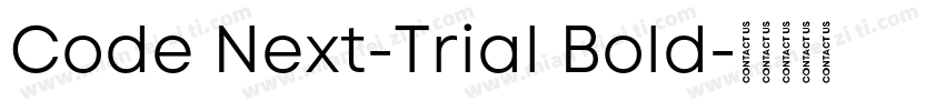 Code Next-Trial Bold字体转换